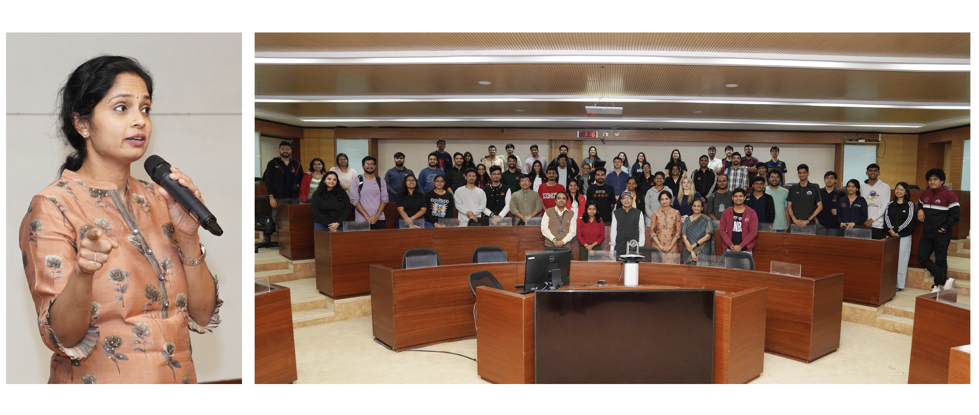 PGP Alumna, well known musician and curator Manasi Prasad addressed PGP students on ‘Managing Career Success and Transitions’, as part of the MCST course offered by Prof. Gopal Mahapatra, Chairperson, Organizational Behavior & Human Resources Management, on 8th January 2025.